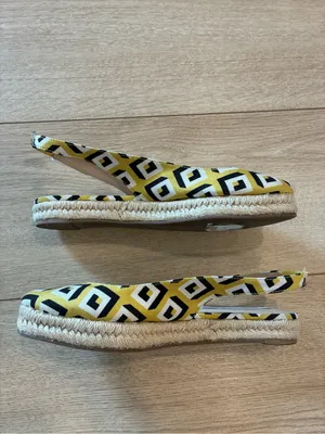 Diane Von Furstenberg Women’s Slingback Flat Espadrilles Yellow Size 7 thumbnail 3