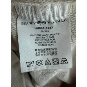 Brandy Melville Off The Lip South Bay California Surfer Ringer T-Shirt Cream‎ OS thumbnail 5