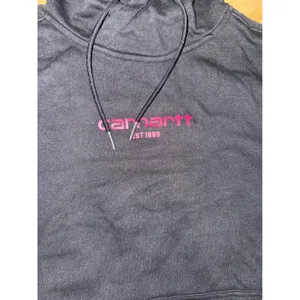 Carhartt Hoodie Womens XL Black Force Relaxed Fit Pink Logo Sweatshirt gorpcore thumbnail 4