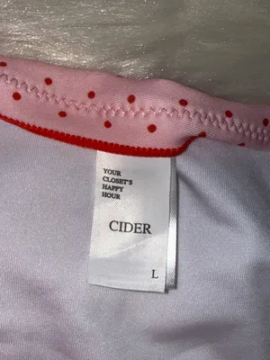 CIDER Pink Polka Dot Ruffle Triangle Bikini Large NWT COQUETTE GIRLY FEMININE thumbnail 12
