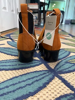 Target Women's Rust Tan Pointed-Toe Suede Ankle Booties thumbnail 4