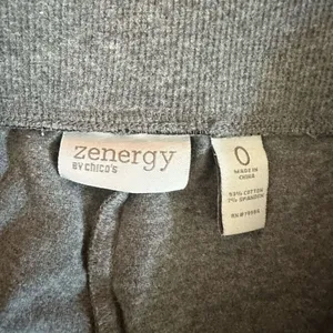 Chico’s Zenergy gray knit wide leg loungewear 0/S pants thumbnail 2