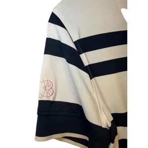 G/FORE Womens Navy White‎ Striped Golf Polo Shirt Size M NEW thumbnail 6