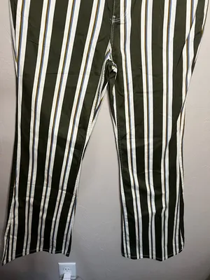 Wrangler NWT Fierce Moss Green Striped Flare Western Cowgirl‎ Boho Pants thumbnail 6