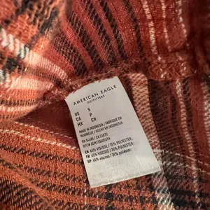 American Eagle Oversized Soft Cotton Flannel Button Long Sleeve Shirt Size Small thumbnail 7