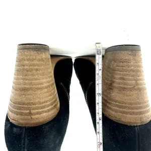 Club‎ Monaco Size 8 Boot Black Suede 3" Heel Side Zip Ankle Bootie Winter Round thumbnail 5