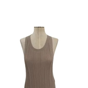 & Other Stories Rib Knit Sleeveless Midi Maxi Tank Dress Taupe‎ Medium thumbnail 4