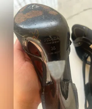 PRADA vero cuoio Sandals Heels sz 36 (6) thumbnail 16