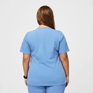 Figs Casma Three Pocket Scrub Top Size L Ceil Blue Hospital Uniform Nurse thumbnail 3