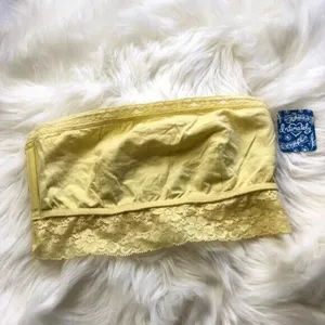 Free People Lace Bandeau Lemon Yellow Meri thumbnail 5