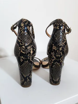 Madden Girl Beella Brown Faux Snakeskin Heeled Sandals Size 6 thumbnail 6
