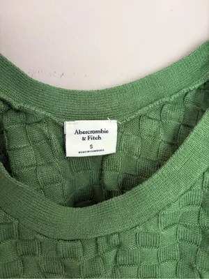 Abercrombie & Fitch Green Textured Tank Top Small thumbnail 4