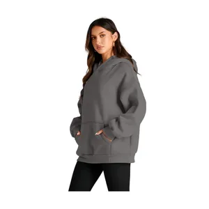 NWT Gray‎ Oversized Fleece Pullover Hoodie XS thumbnail 3