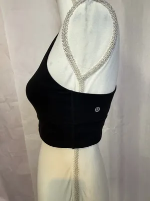 lululemon athletica Black Racerback Sports Bra with Mesh Panel thumbnail 4