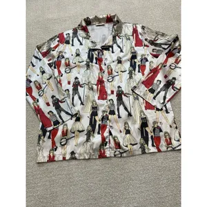 Taylor Swift Pajama Shirt Size M Multicolored AOP Red Taylor's Version Eras thumbnail 13