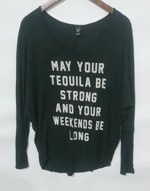 Windsor M Tequila Strong Weekends Long Black Top thumbnail 1