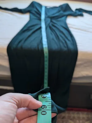 Rinascimento Formal Twist Front Long Sleeve Maxi Dress XSmall Dark Green thumbnail 9