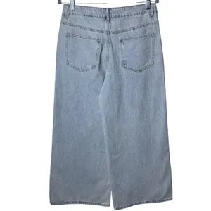 NEW Edikted Side Stripe Low Rise Wide Leg Washed Jeans Capsule Skater Grunge‎ S thumbnail 5
