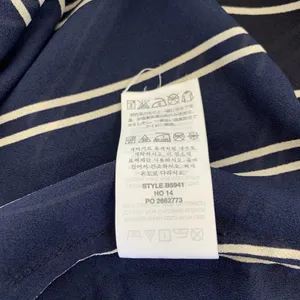 J Crew Blouse 8 Blue Sheer Sleeveless Striped Summer Career Preppy B5941 thumbnail 7