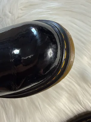 Dr. Martens Black Glossy Patent Leather 1460 Lace Up Boots thumbnail 8