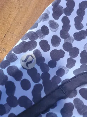 lululemon athletica Light Blue and Black Leopard Print Athletic Shorts thumbnail 2