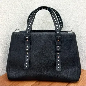 MARC JACOBS Mini T Tote Stud Black Pebbled Leather Crossbody Bag NO STRAP thumbnail 3