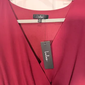 Lulus Burgundy Flutter Sleeve Wrap Maxi Dress Burgundy Size Medium thumbnail 8
