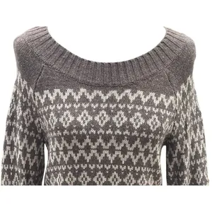 Royal Robbins Women’s Medium Fair Isle Knit Sweater Light Brown Yak Wool Blend thumbnail 4