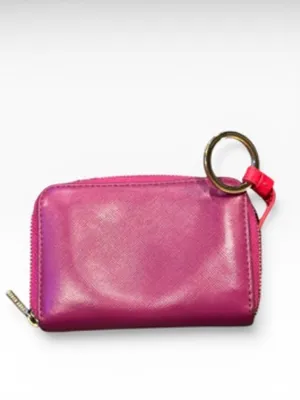 Tory Burch Pink Saffiano Leather Zip Coin Wallet Key Ring thumbnail 2