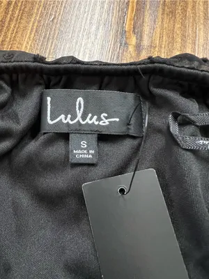 Lulus Frilled to Bits Black Swiss Dot Off-the-Shoulder Romper Size Small NWT thumbnail 13