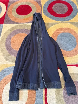 Lululemon Harmonious Hoodie Sweatshirt Reversible Grey Black Size 6 FLAWED thumbnail 1