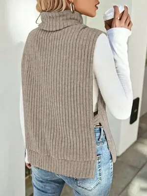 Shein Turtleneck Sleeveless Knit top thumbnail 3