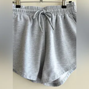 Amazon Grey High Waisted Sweat Shorts, Activewear Shorts, Size Medium thumbnail 4
