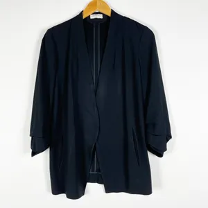 Babaton Aritzia Power Hip Open Front Blazer Jacket Solid Black 4 thumbnail 1