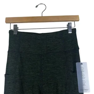 NWT Nine West Active Space Dye Biker Shorts Green Athletic Yoga Pockets Size S thumbnail 2