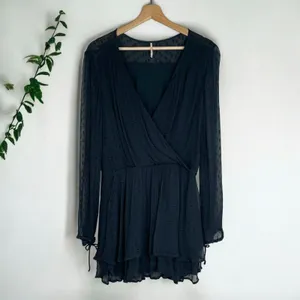 Free People Daliah Sheer Swiss Dot Whimsigoth Festival Mini Dress thumbnail 7
