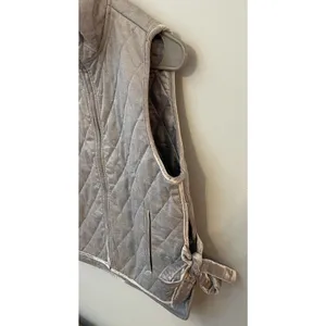 Banana Republic Womens Small Full Zip Sleeveless Jacket Vest Lined Velvet Trim thumbnail 4