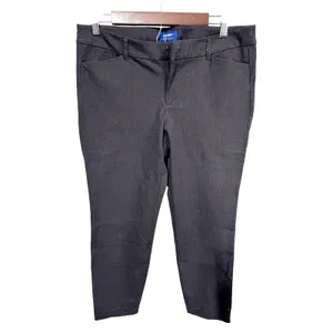 Old Navy 12 Dark Gray Pixie Pants Women Mid-Rise Ankle Chino Workwear‎ thumbnail 2
