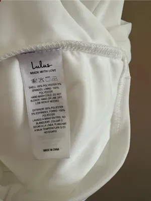 Lulus Nathalia White Mesh One-Shoulder Sash Mini Dress Size XS Bridal Classic thumbnail 9