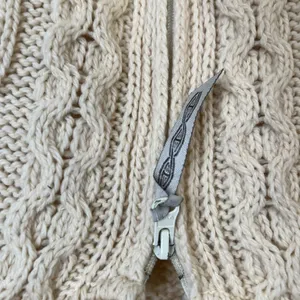 Aran Crafts Size M Full Zip Cardigan Sweater Ireland Fisherman Cable Knit Cream‎ thumbnail 4