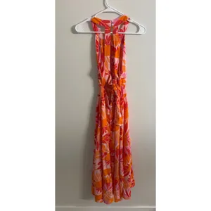 Anthropologie Abel the Label Rumi Pink Maxi Dress Wedding Floral Size Small thumbnail 4