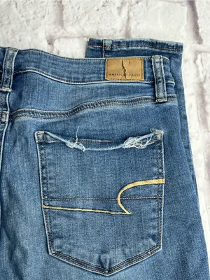 American eagle outfitters super hi-rise jegging crop jeans size 12 thumbnail 8