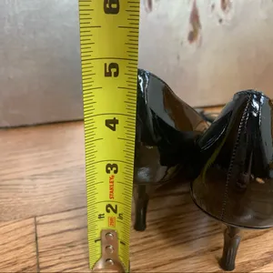 Via Spiga Black Bow Peep Toe Kitten Heels Size 5.5 thumbnail 7