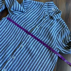 CP Shades Linen Striped Shirt Dress Full Button Down thumbnail 8