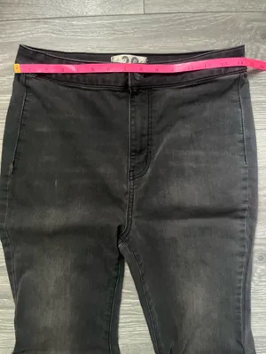 We the Free Washed Black Super Flare Bell Bottom Denim Jeans Retro Boho Size 29 thumbnail 10