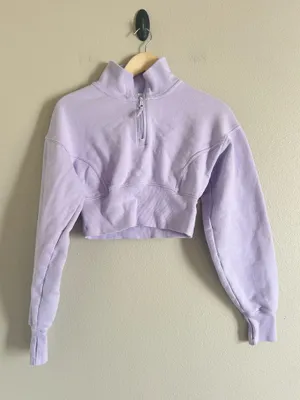 OFFLINE by Aerie Cropped Sweatshirt Quarter-Zip small thumbnail 3