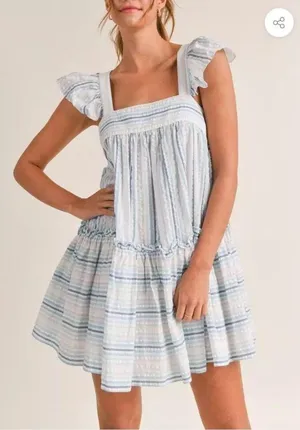 Mabel Clothing KAELA FRILL SLEEVE MINI DRESS thumbnail 1