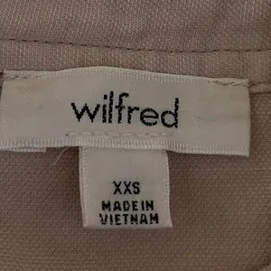 Aritzia Wilfred Pink Button Down Short Sleeve High Neck Shirt Blouse Top Sz XXS thumbnail 3