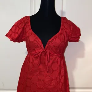 Red Eyelet La Blanca By Robert Beattie Dress thumbnail 2