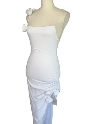 MORE TO COME Maritza Maxi Dress in White Small New Womens Long Gown thumbnail 5